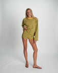 Après June | Striped Long Sleeve in Melon - Hey Jude