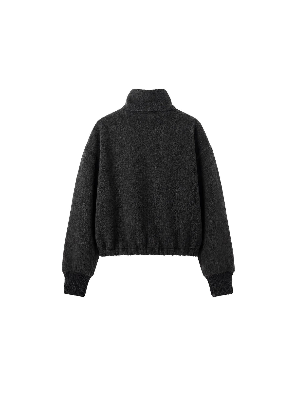 CUBIC | Relaxed Wool Cropped Jacket in Dark Grey