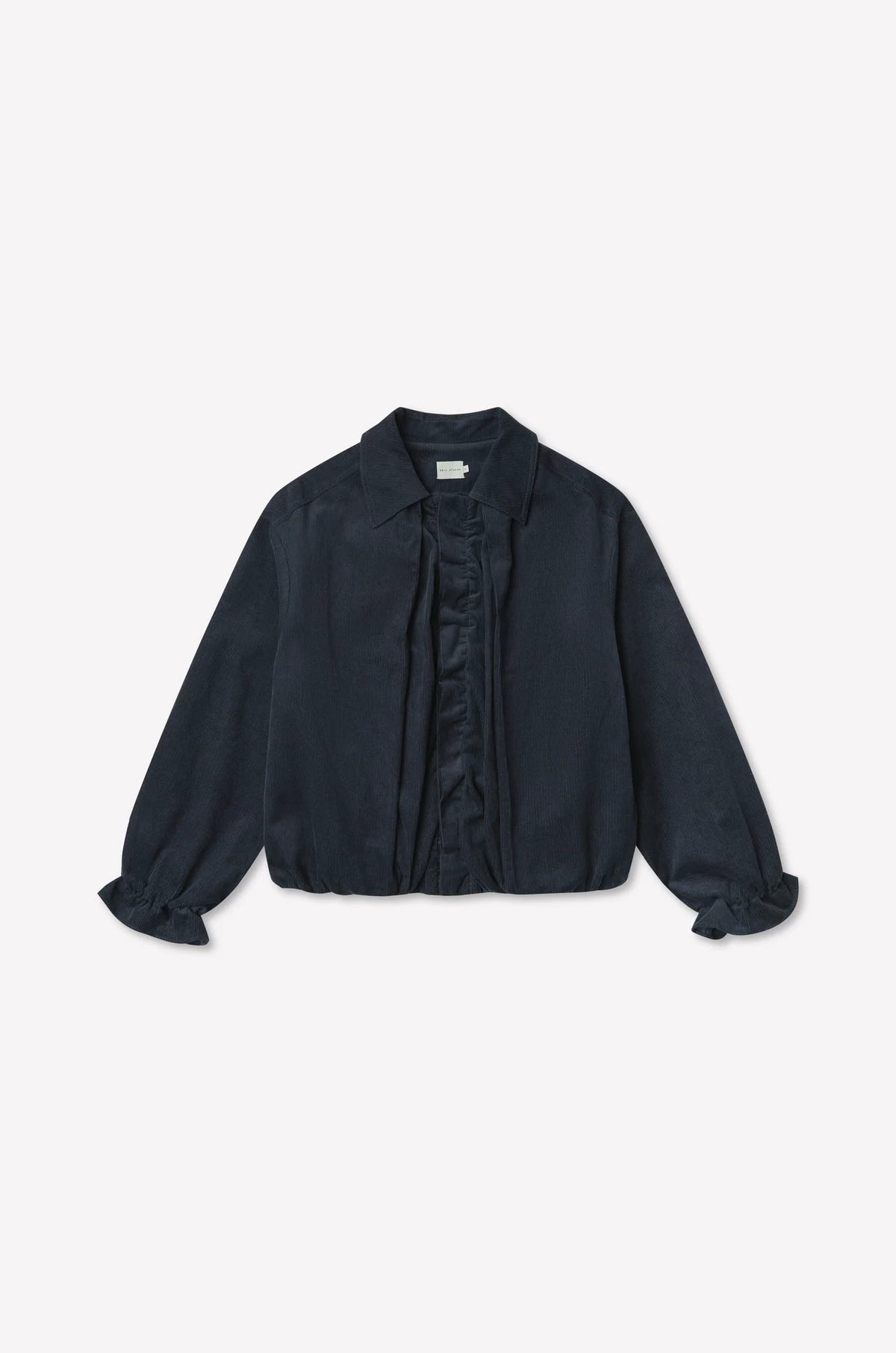 Deiji Studios | Fine Pleat Jacket in Navy Blue