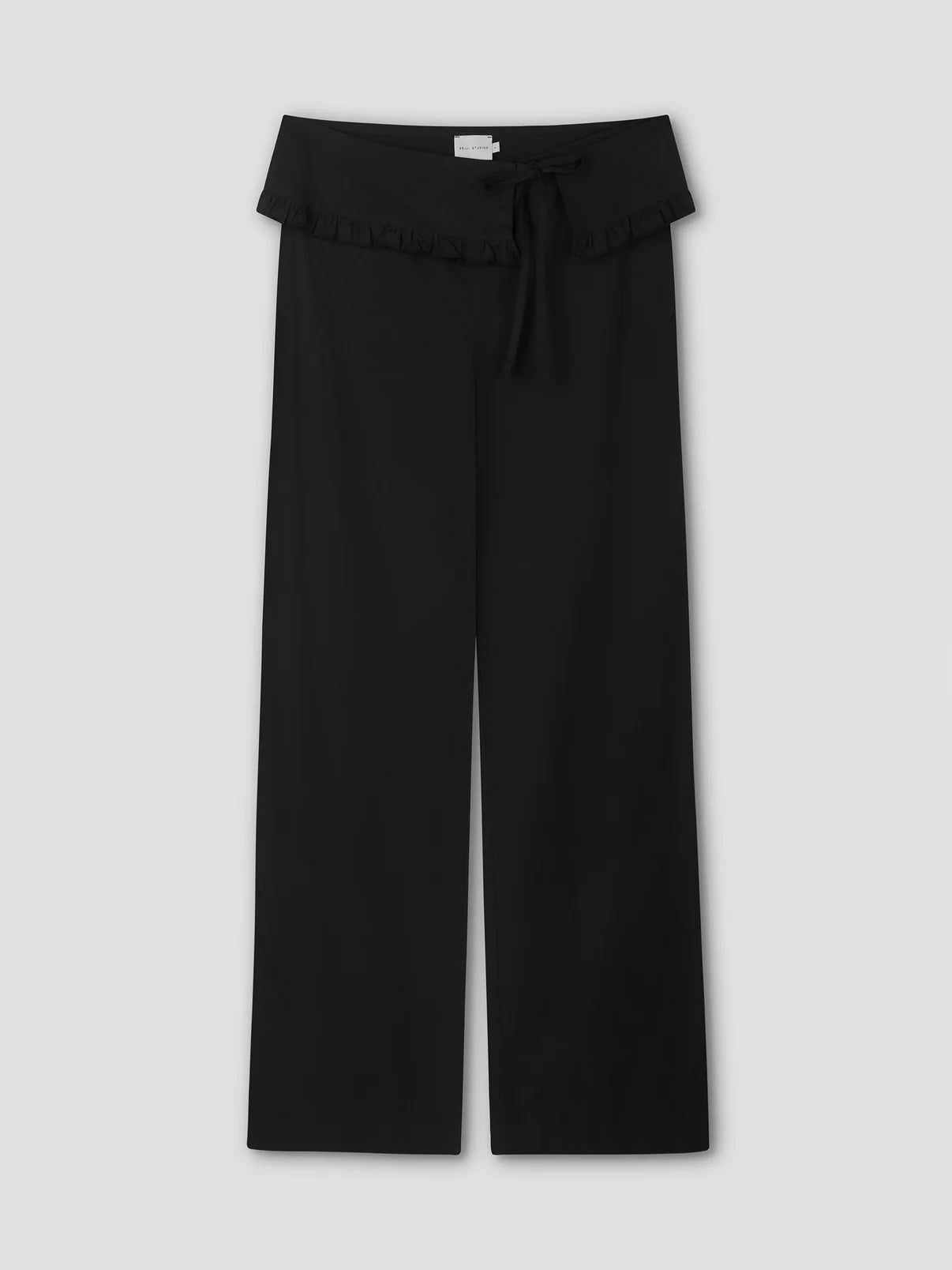 Deiji Studios | Flounce Belt Pant in Black - Hey Jude