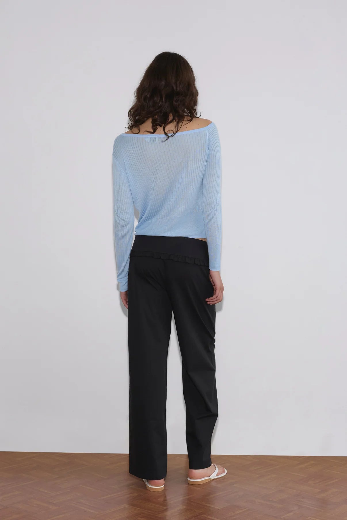 Deiji Studios | Flounce Belt Pant in Black - Hey Jude