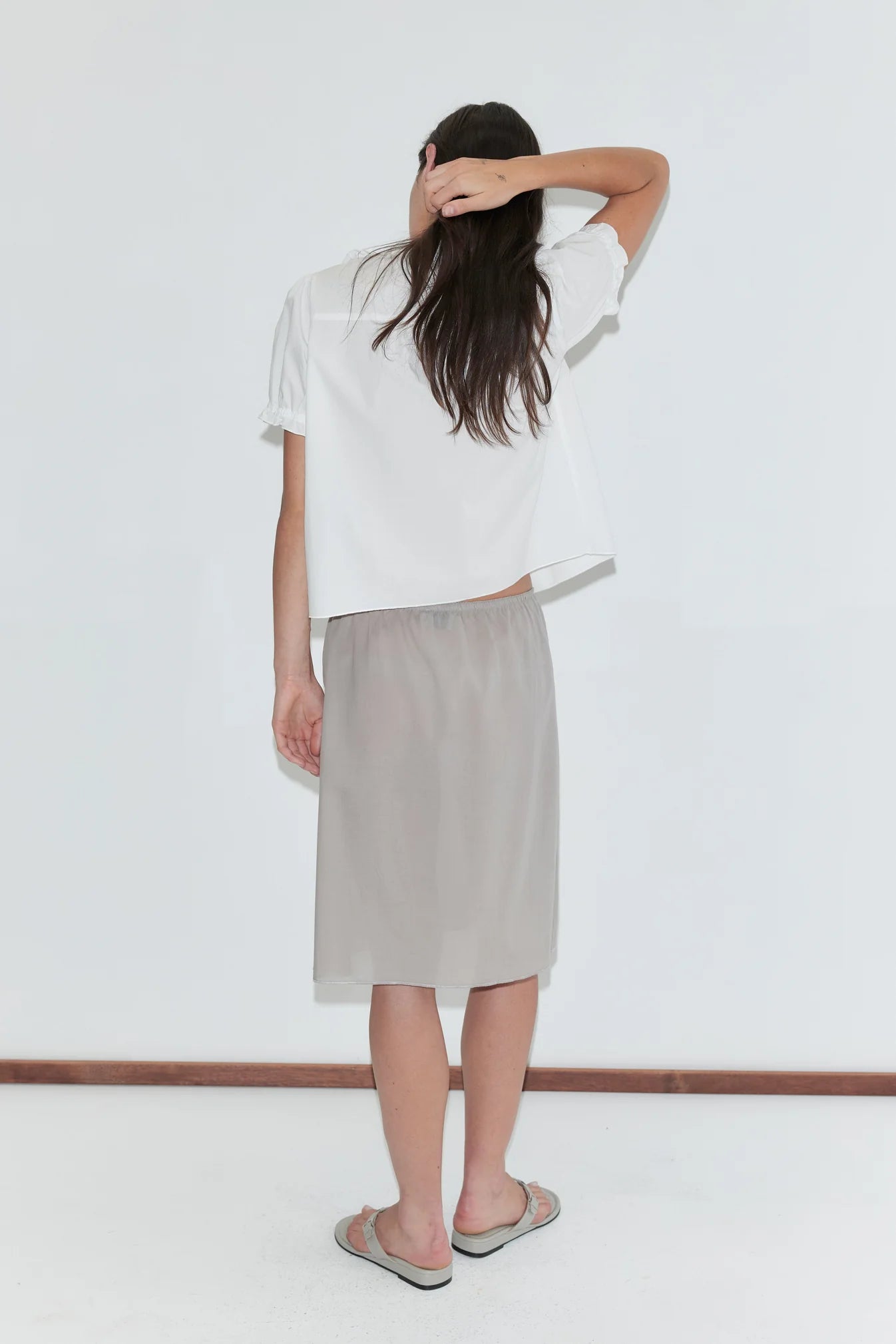 Deiji Studios | Basic Skirt in Grey *PREORDER*