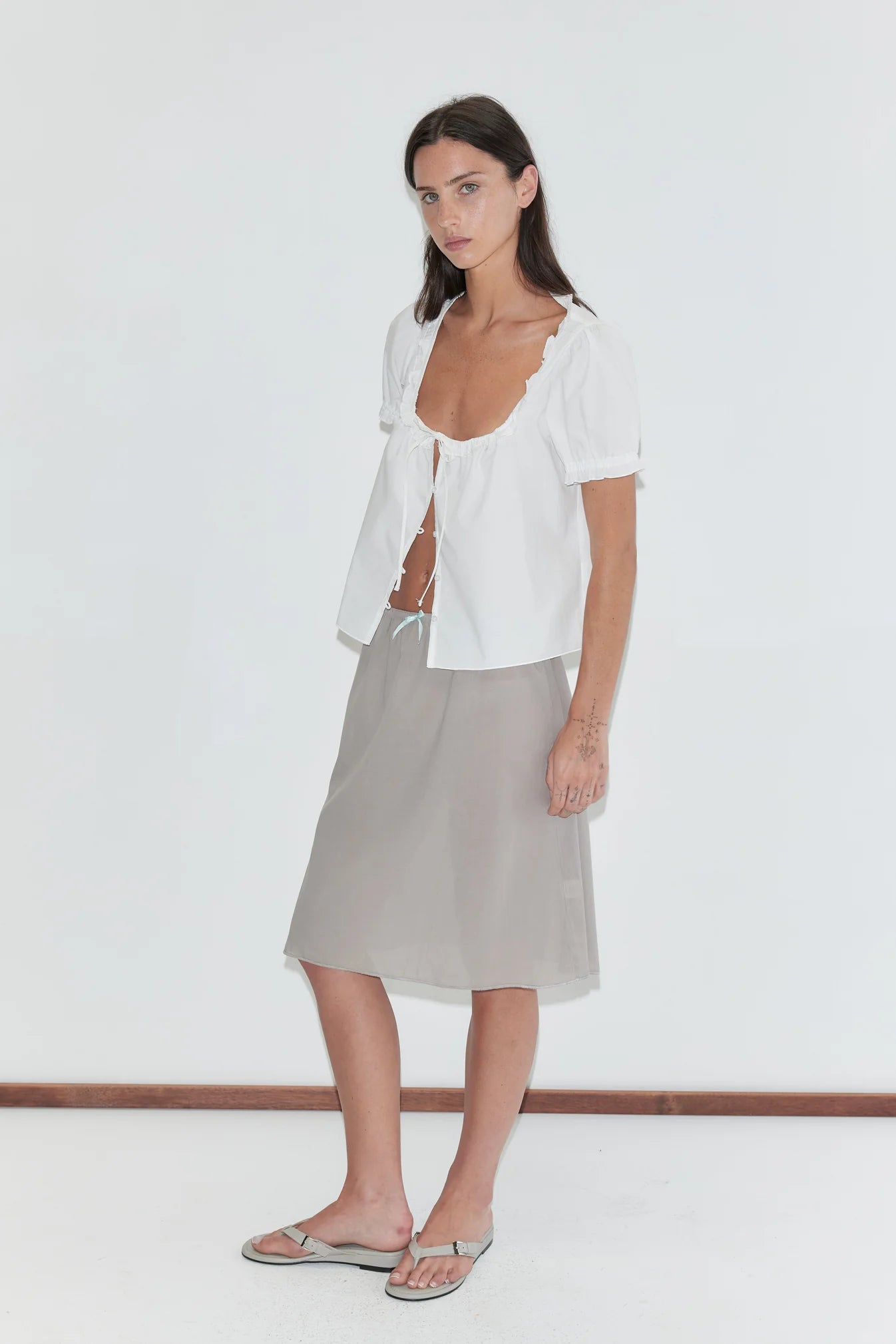 Deiji Studios | Basic Skirt in Grey *PREORDER*