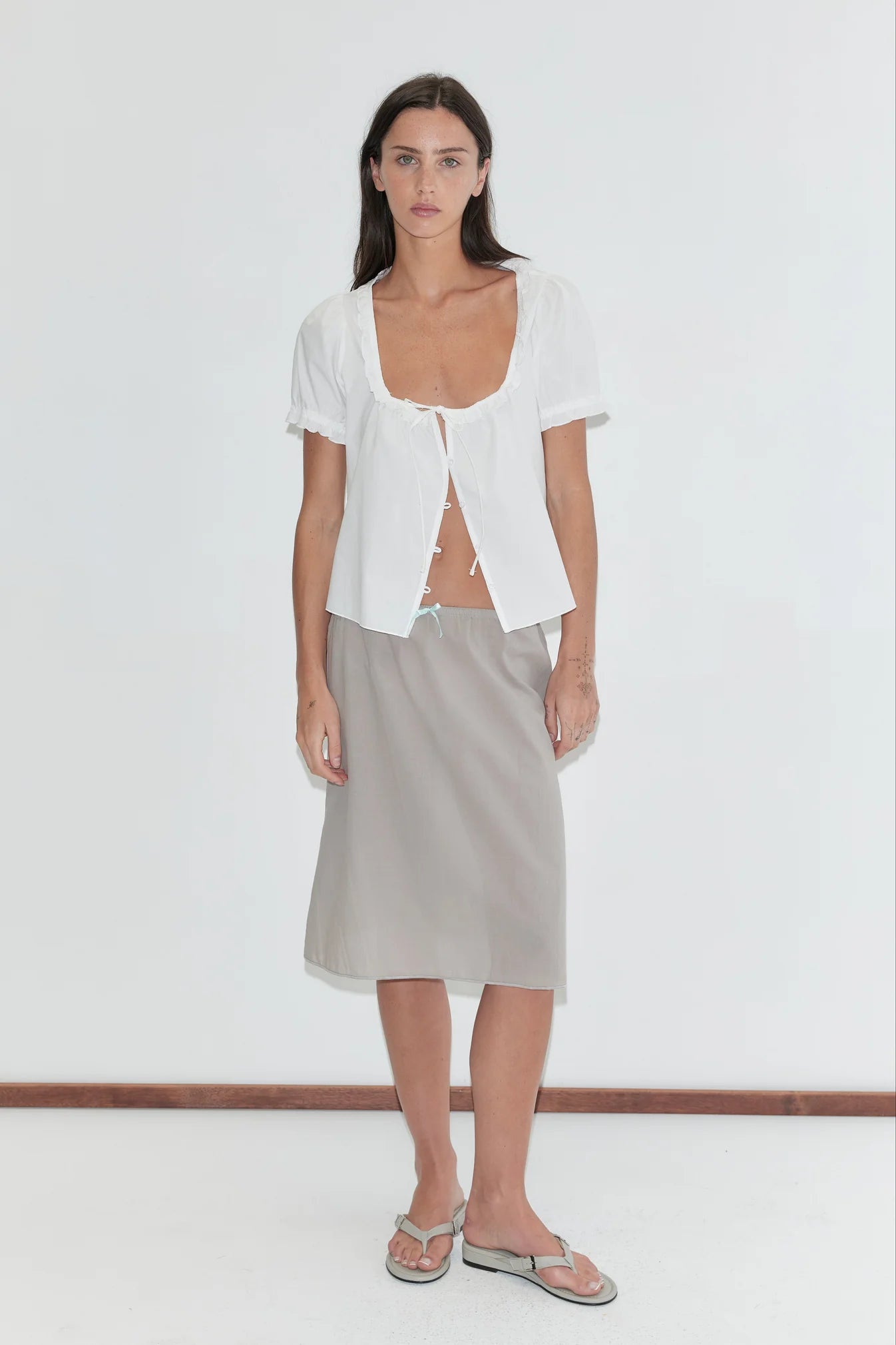 Deiji Studios | Basic Skirt in Grey *PREORDER*