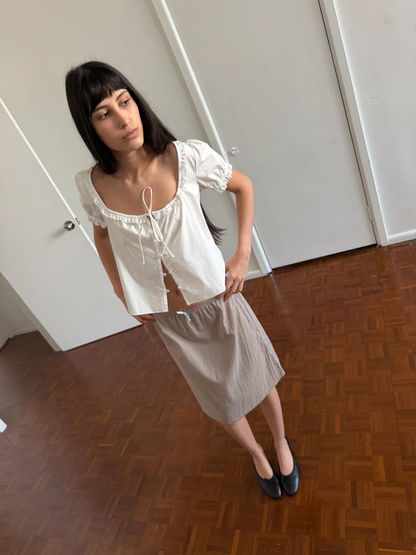 Deiji Studios | Basic Skirt in Grey *PREORDER*