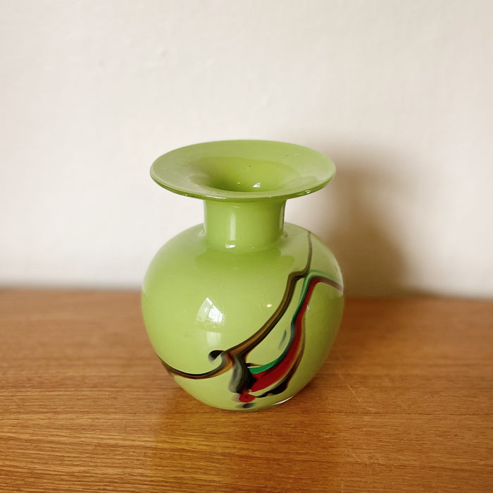 Lime Blown Glass Mini Art Vase