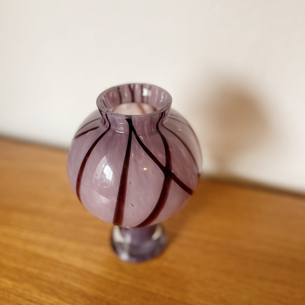 Lilac Blown Glass Bulb Vase