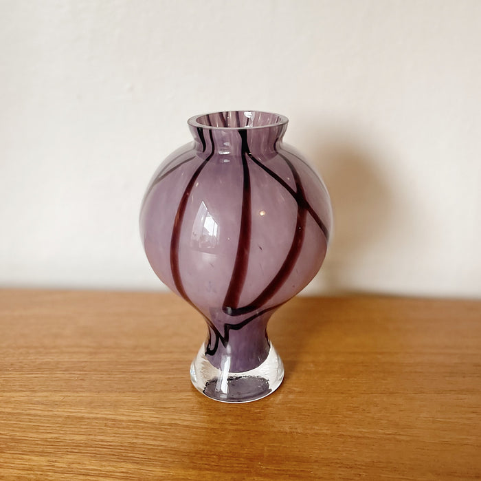 Lilac Blown Glass Bulb Vase
