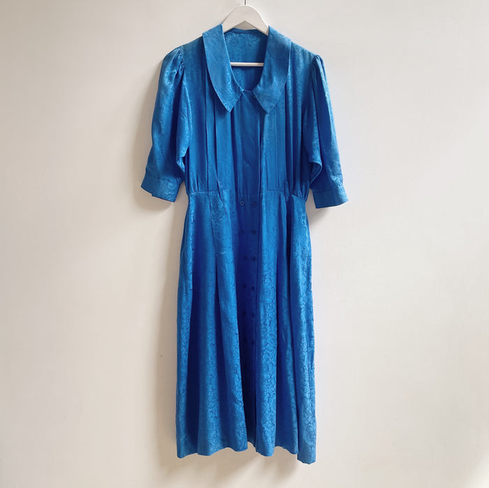 Sapphire Silk Midi Dress