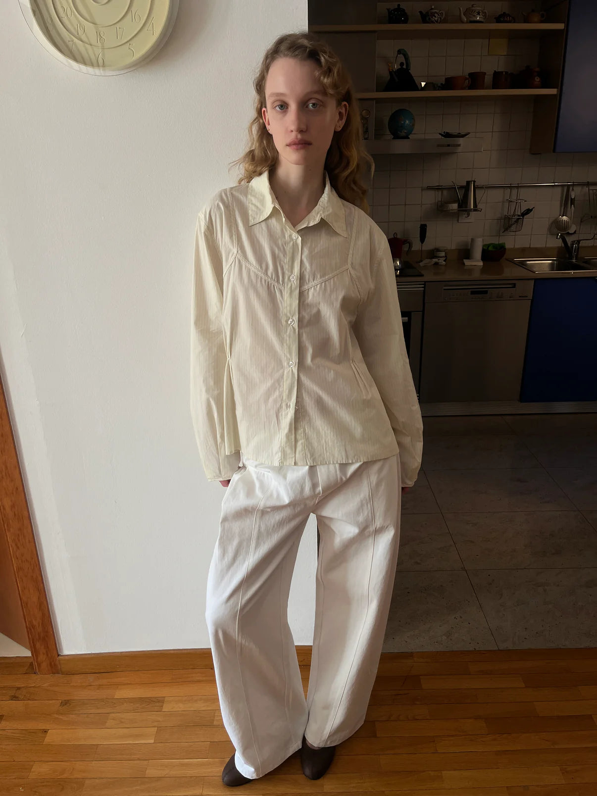 Deiji Studios | Pleat Pant in White - Hey Jude
