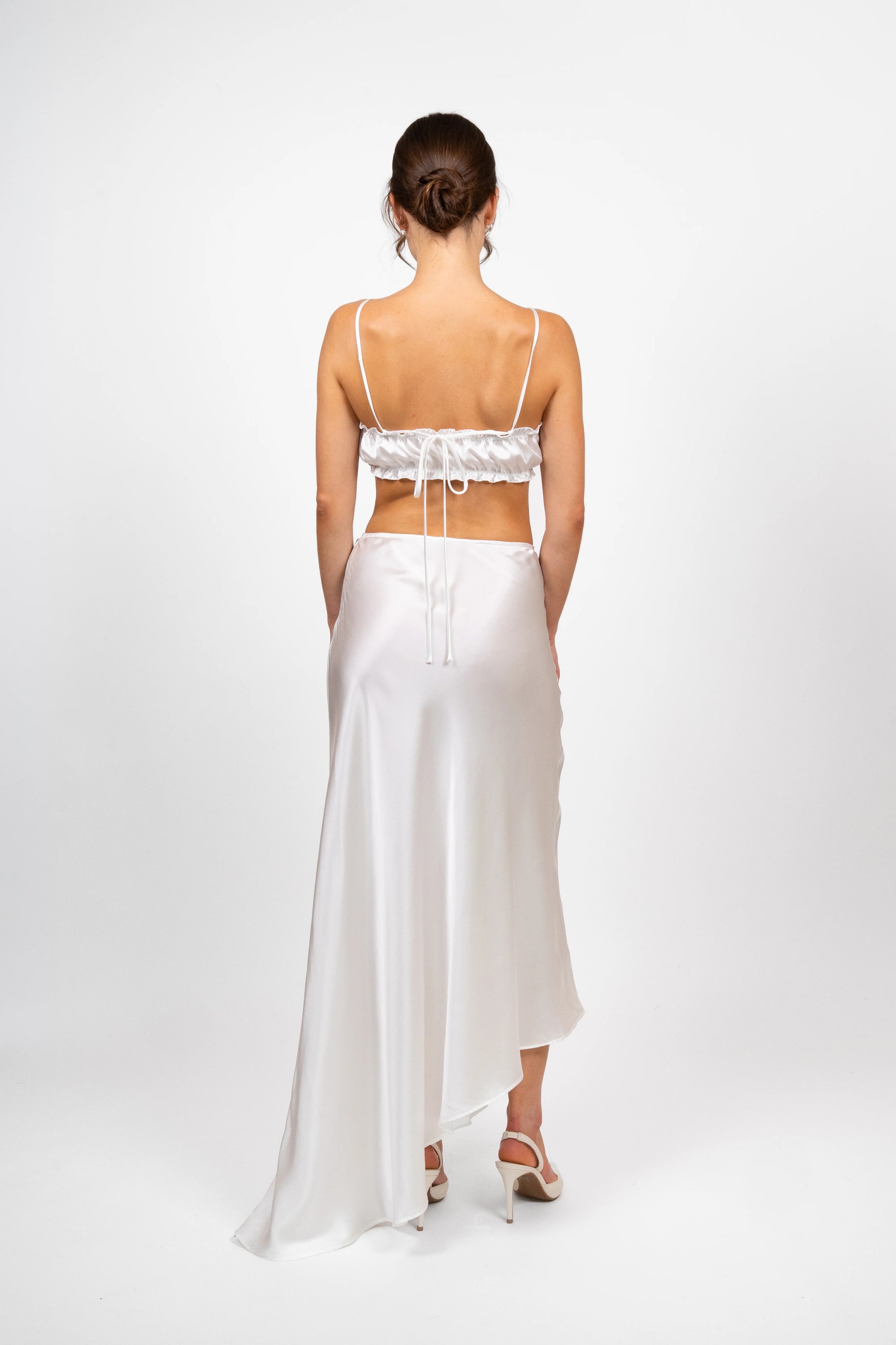 hijulez | Silk Skirt in Pearl