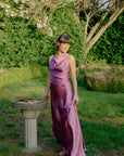 hijulez | Silk Skirt in Magenta