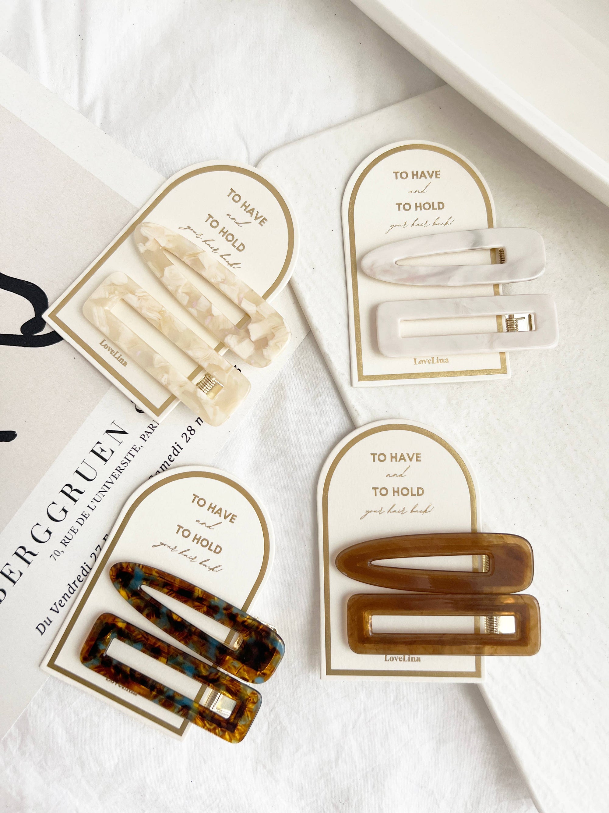 LoveLina - Acetate Alligator Clips Barrette (DREE)