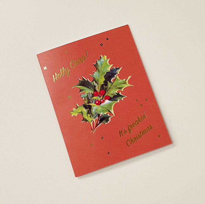 Holly Crap Card