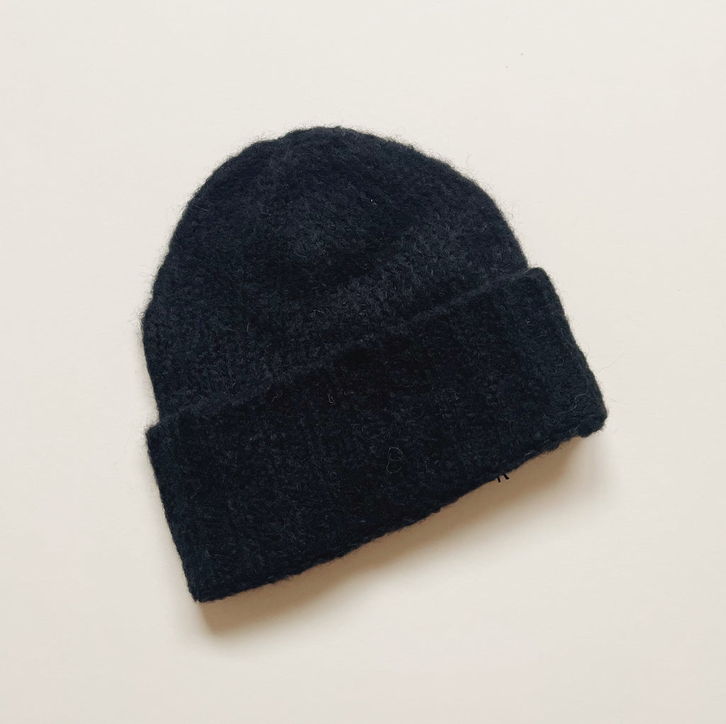 Black Alpaca Beanie