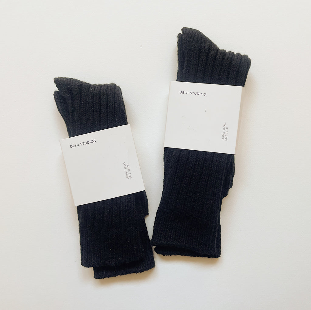 Deiji Studios | Woven Sock in Black