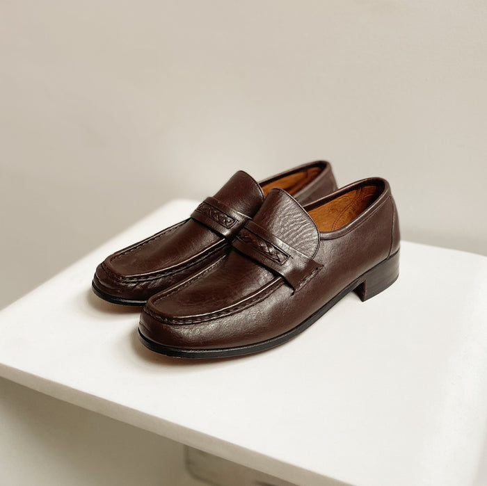 Walnut Leather Loafers | size 9.5