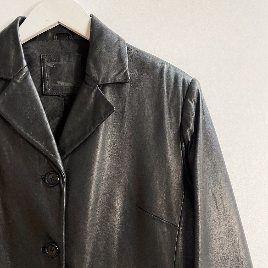 Vintage Midnight Panelled Leather Jacket