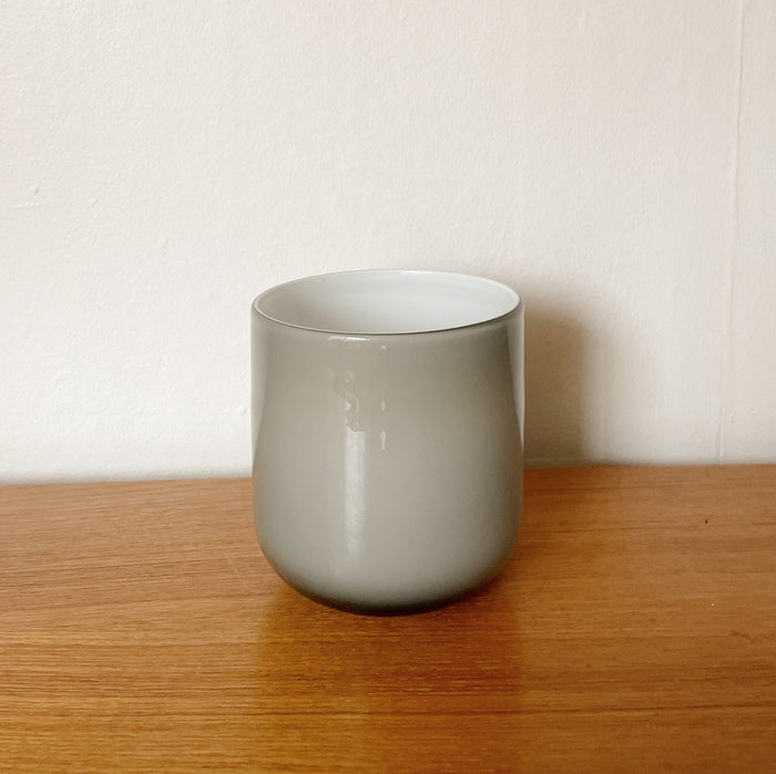 Ash Blown Glass Cylinder Vase