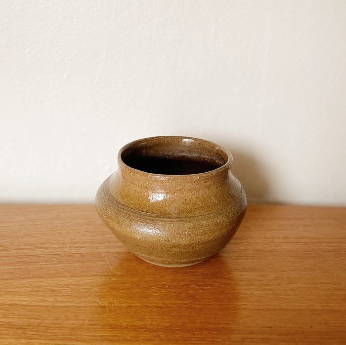 Warm Brown Hand-Formed Ceramic Vase