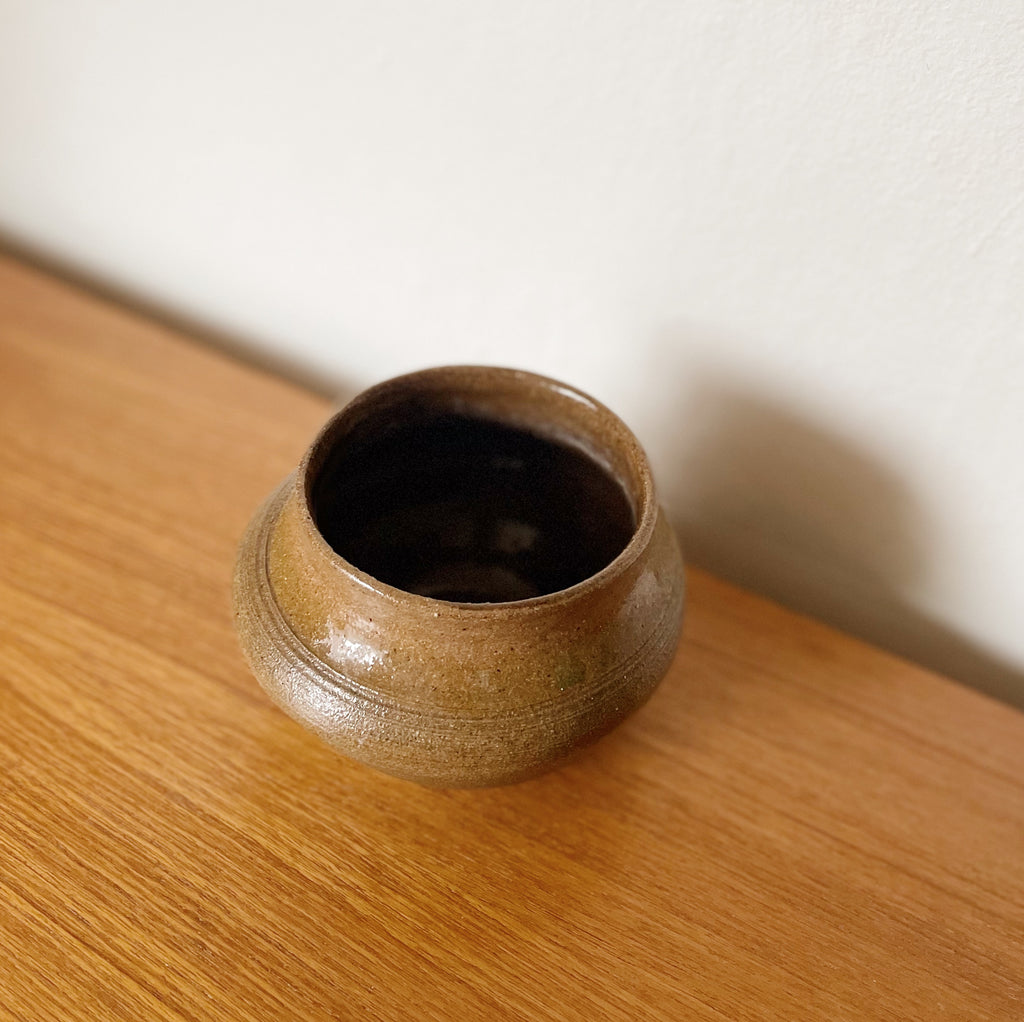 Warm Brown Hand-Formed Ceramic Vase