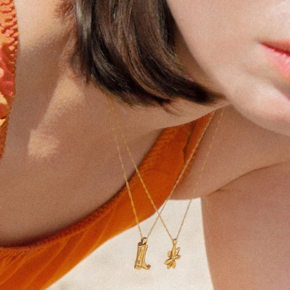 Wolf Circus | Cowboy Boot Charm Necklace in Gold