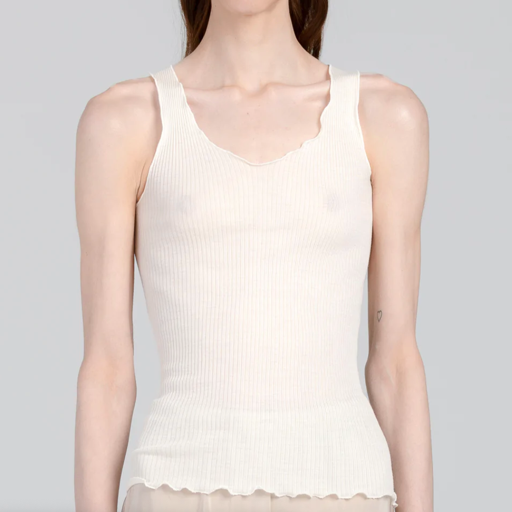 Pradegal | Reed Wool + Silk Sleeveless in Cream