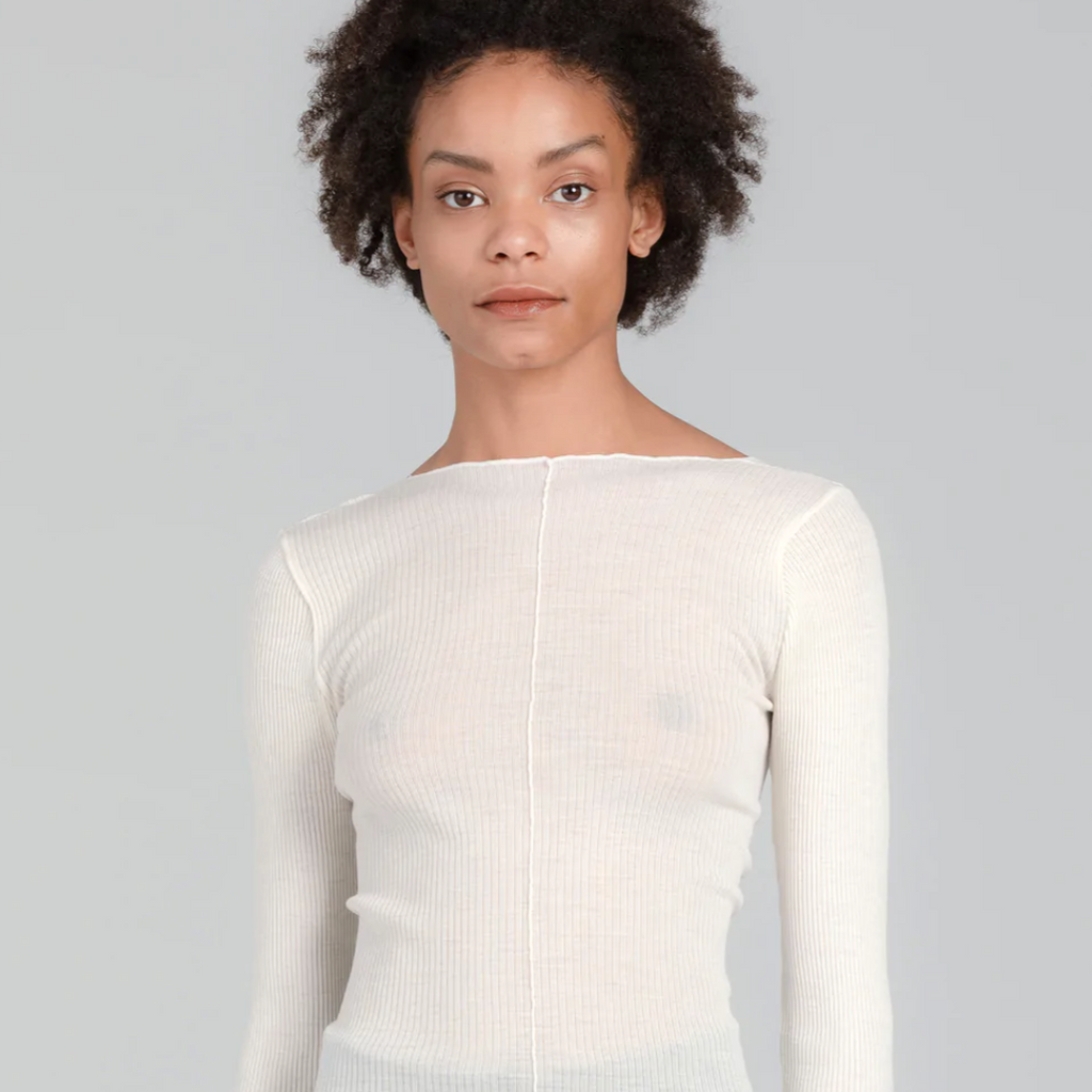 Pradegal | Aila Wool + Silk Top in Cream