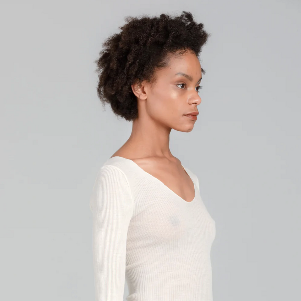 Pradegal | Aila Wool + Silk Top in Cream