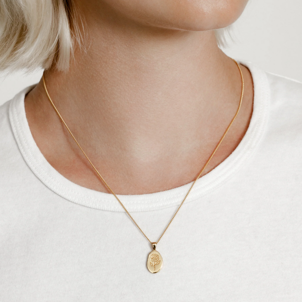 Wolf Circus | Rose Necklace in Gold