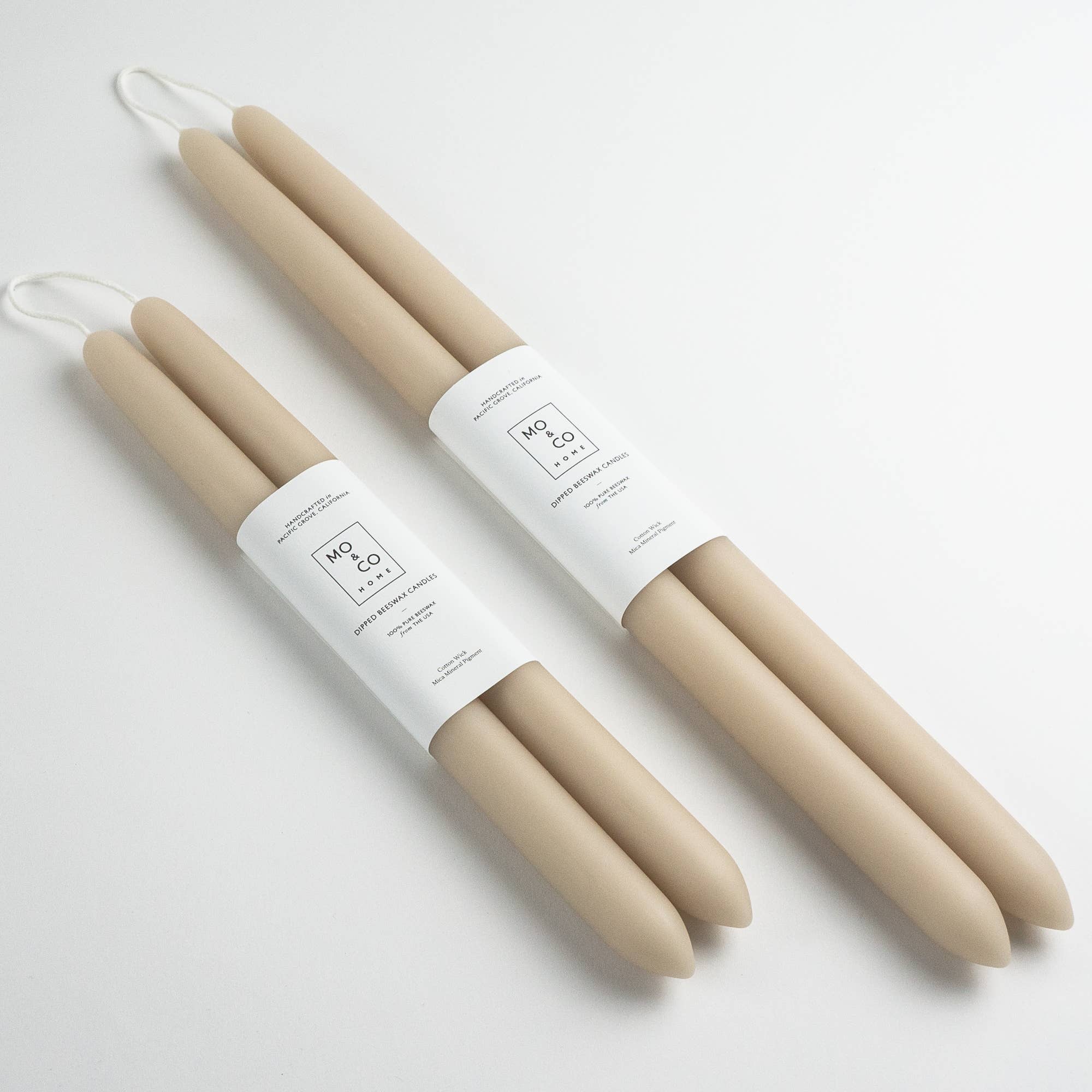 Mo&amp;Co Home - 10&quot; &amp; 14&quot; - 100% Beeswax Dipped Candles | Clay