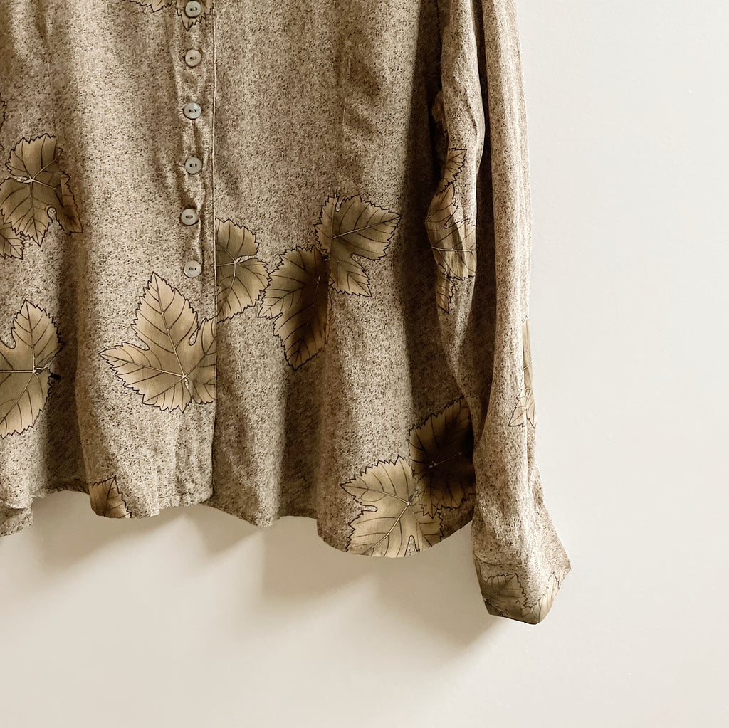 Earthy Silk Printed Blouse