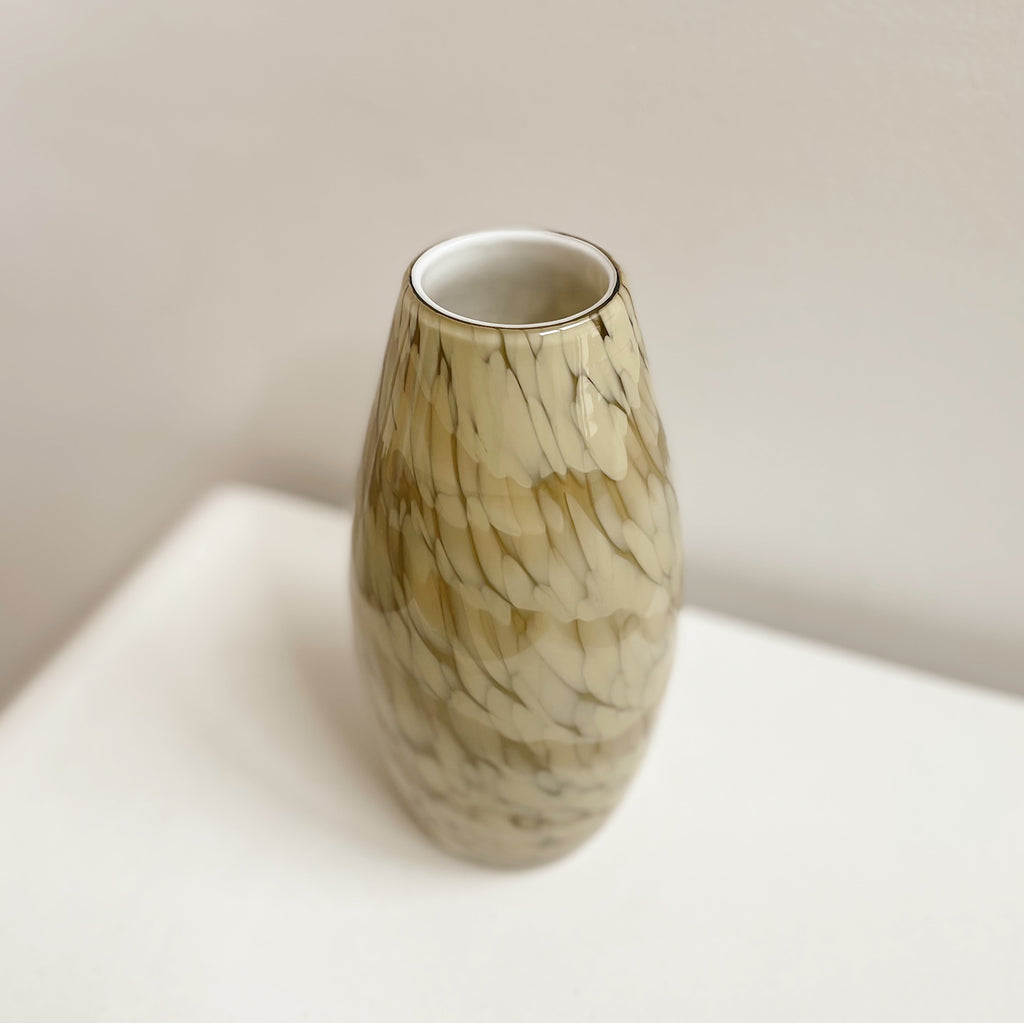 Artichoke Curved Blown Glass Vase